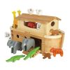 Wooden Toys Little Dreamers | Everearth Big Noah'S Ark With Animals