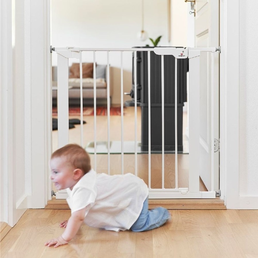 At Home Little Dreamers | Babydan Asta Pressure Fit Safety Gate - White