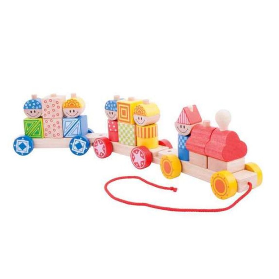 Wooden Toys Little Dreamers | Bigjigs Build Up Train