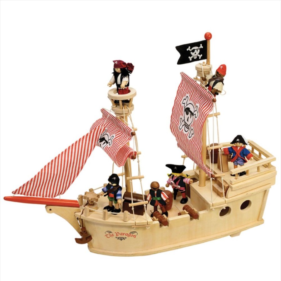 Wooden Toys Little Dreamers | Tidlo Paragon Pirate Ship