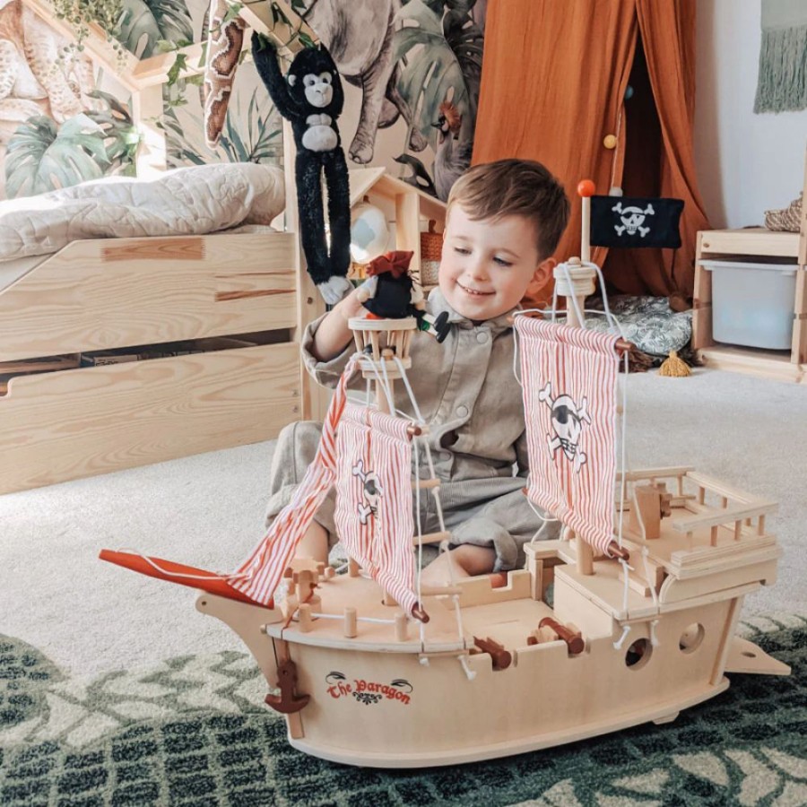 Wooden Toys Little Dreamers | Tidlo Paragon Pirate Ship