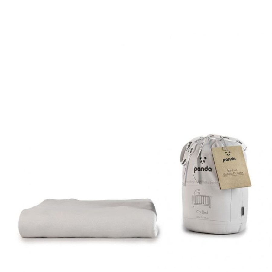 Accessories Little Dreamers | Panda Bamboo Mattress Protector - Cotbed