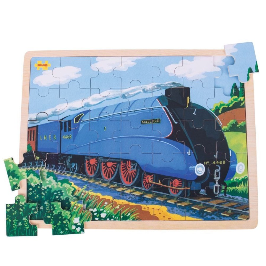 Wooden Toys Little Dreamers | Bigjigs Mallard Tray Puzzle - 35 Piece