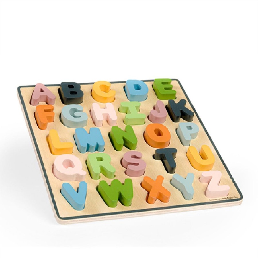 Wooden Toys Little Dreamers | Bigjigs Uppercase Abc Puzzle - Fsc