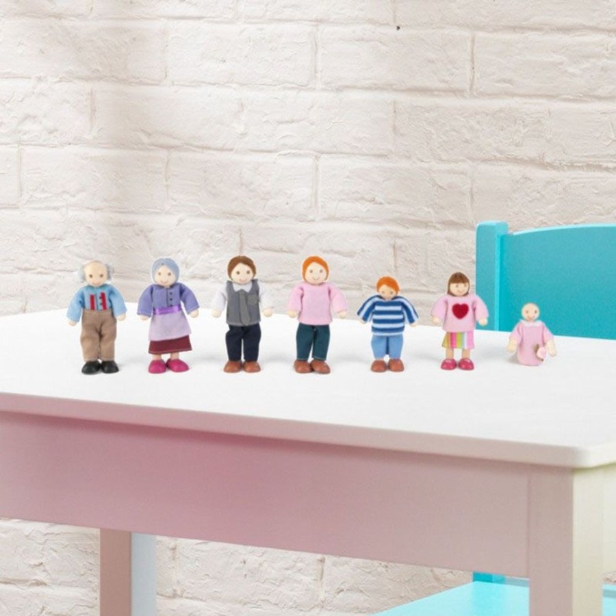 Wooden Toys Little Dreamers | Kidkraft Doll Family Of 7