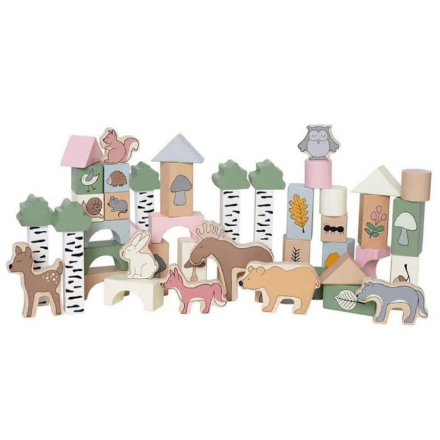 Wooden Toys Little Dreamers | Jabadabado Building Blocks Forest