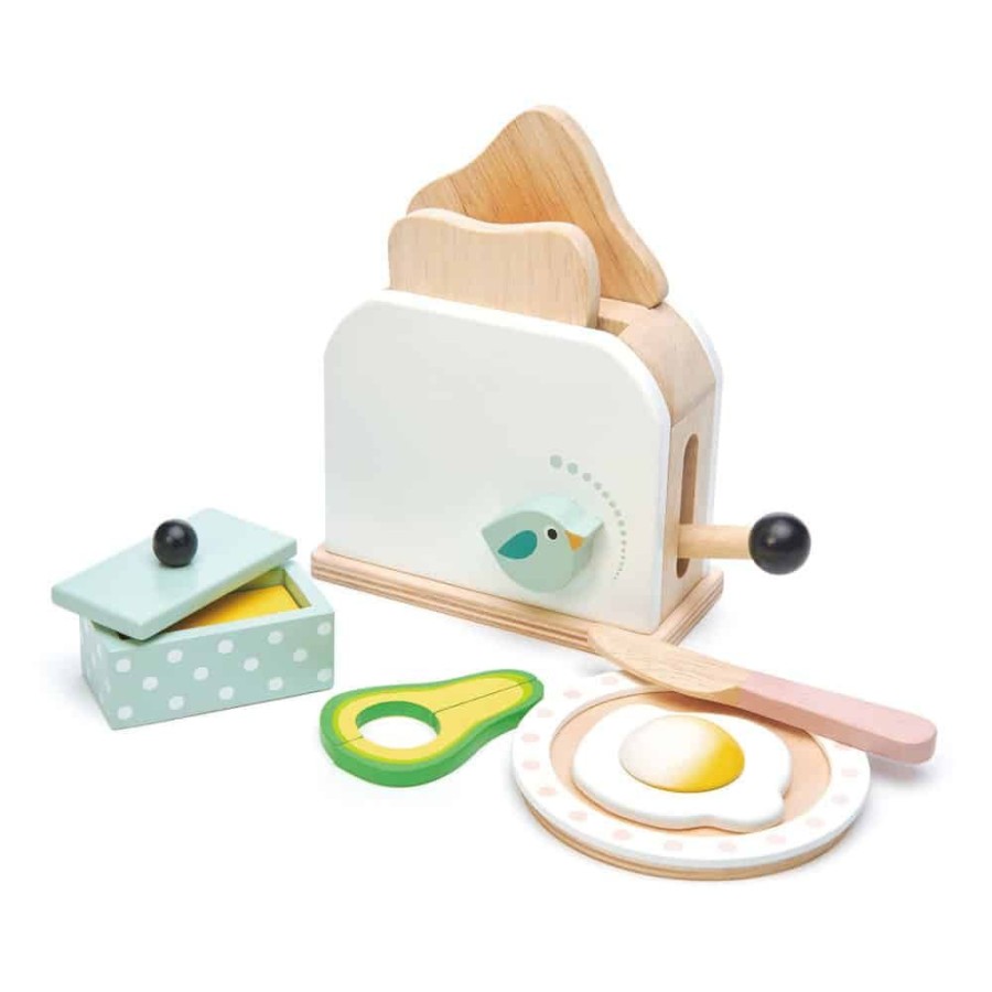 Wooden Toys Little Dreamers | Tenderleaf Toys Breakfast Toaster Set