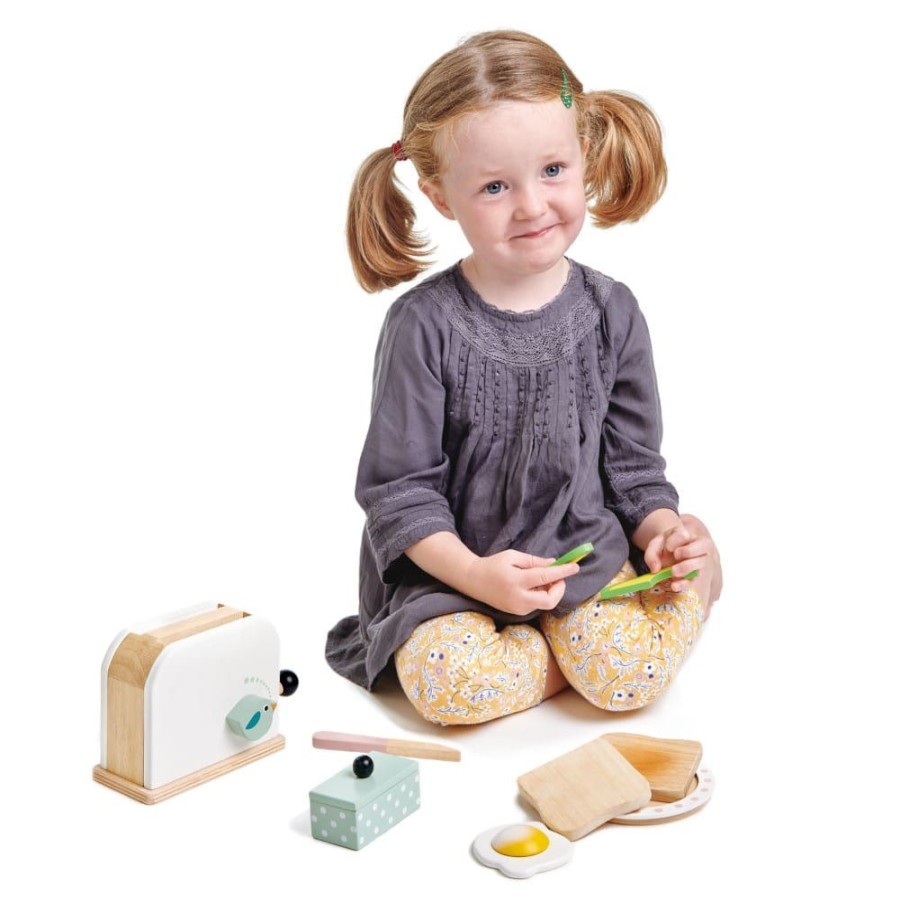 Wooden Toys Little Dreamers | Tenderleaf Toys Breakfast Toaster Set