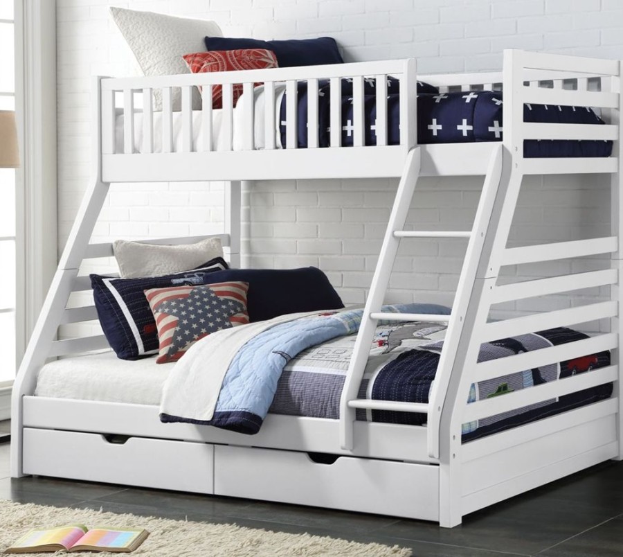 Kids Rooms Little Dreamers | Space Triple Bunk Bed - White