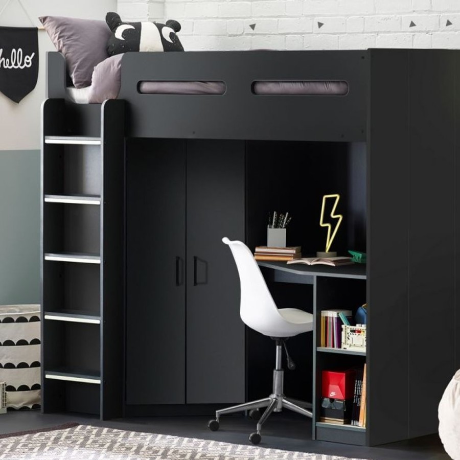 Kids Rooms Little Dreamers | Hercules Highsleeper - Anthracite