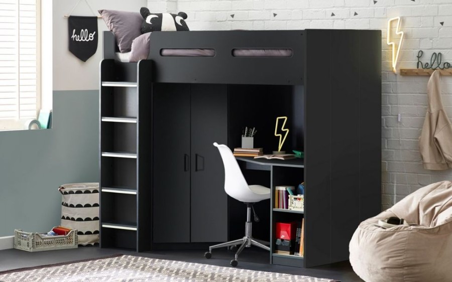 Kids Rooms Little Dreamers | Hercules Highsleeper - Anthracite