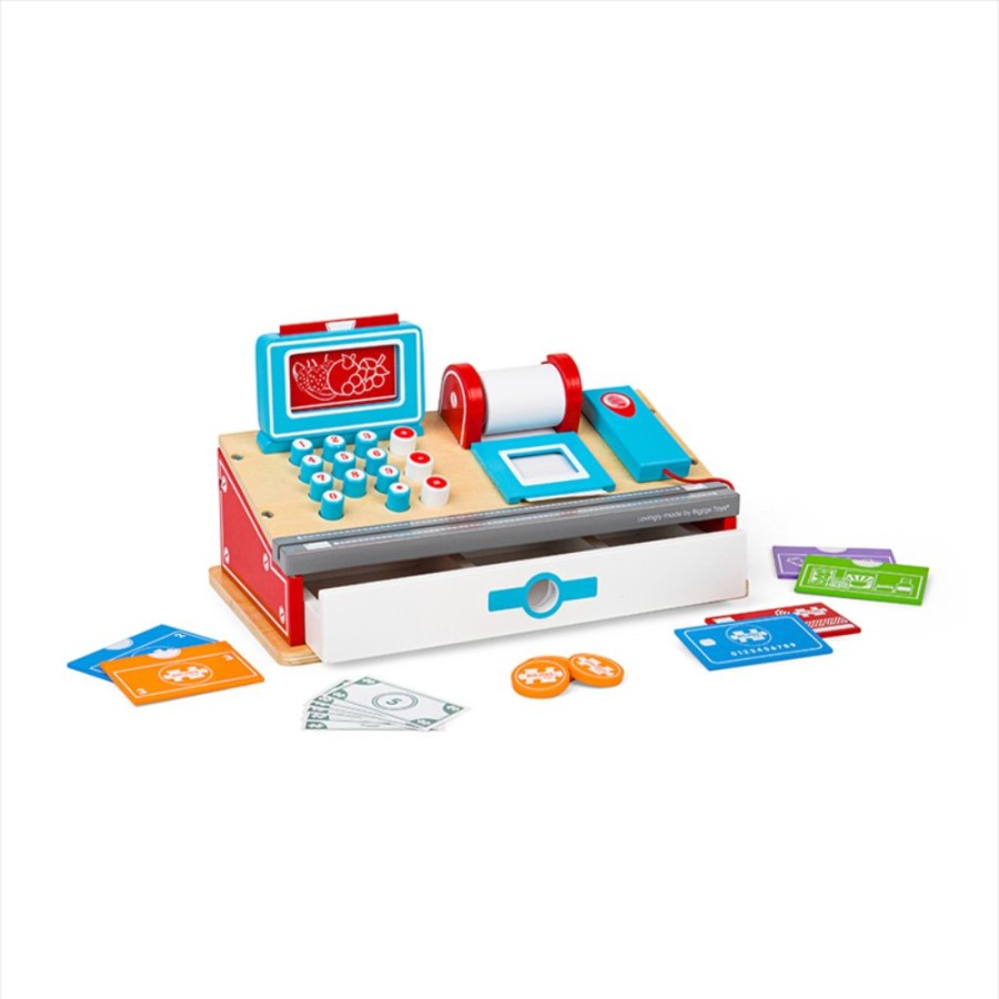 Wooden Toys Little Dreamers | Bigjigs Shop Till With Scanner