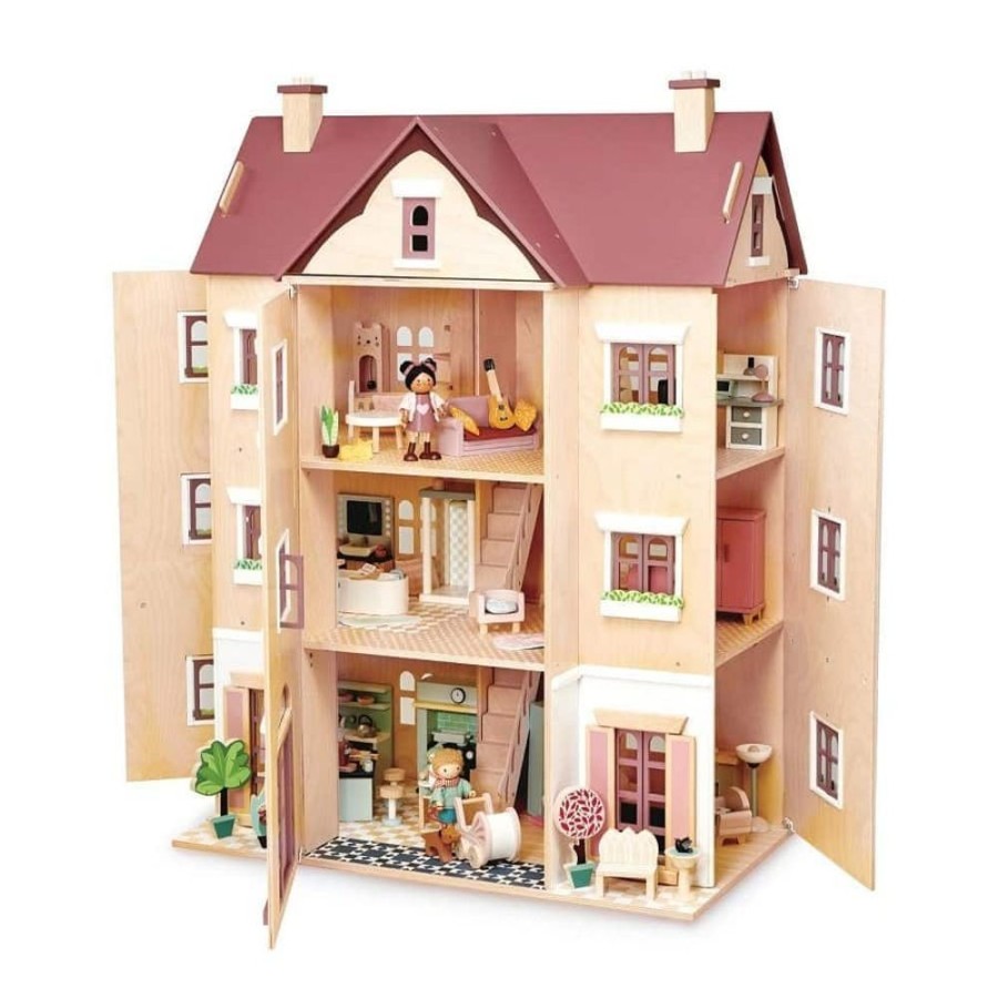 Wooden Toys Little Dreamers | Tenderleaf Fantail Hall Dollhouse