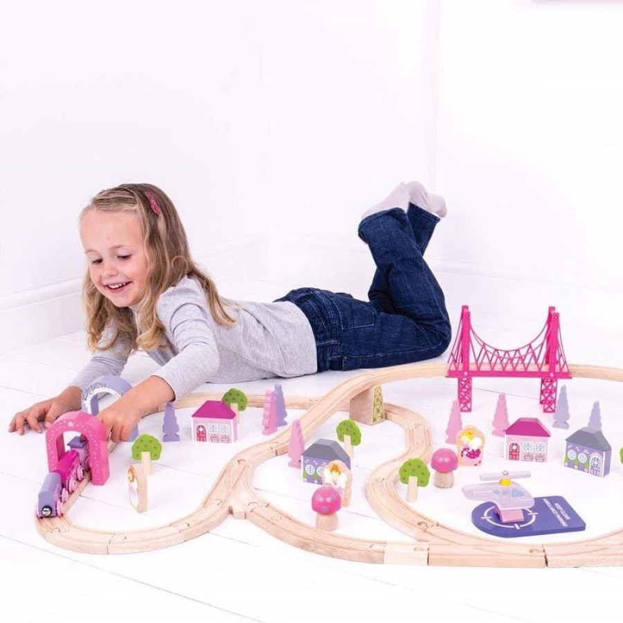 Wooden Toys Little Dreamers | Bigjigs Fairy Town Train Set