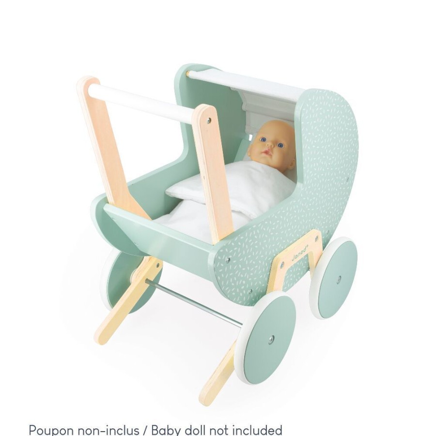 Wooden Toys Little Dreamers | Janod Zen Dolls Pram