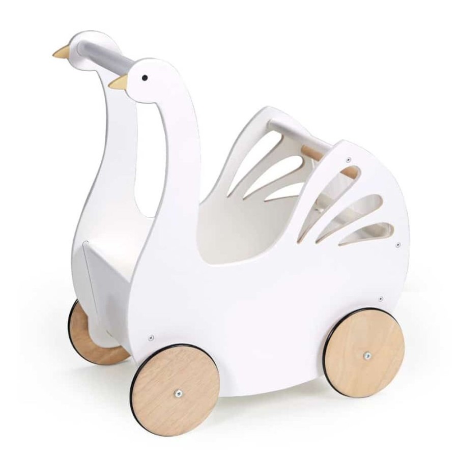 Wooden Toys Little Dreamers | Tenderleaf Sweet Swan Dolls Pram