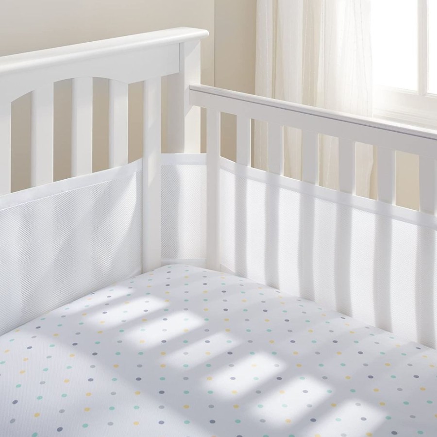 Accessories Little Dreamers | Breathablebaby - Breathable Cot / Cotbed Bumper White