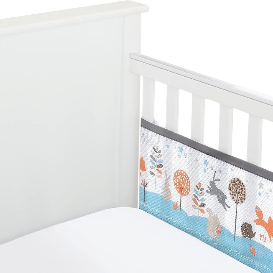 Accessories Little Dreamers | Breathablebaby Cot/Cotbed Bumper 2 Sided Enchanted Forest