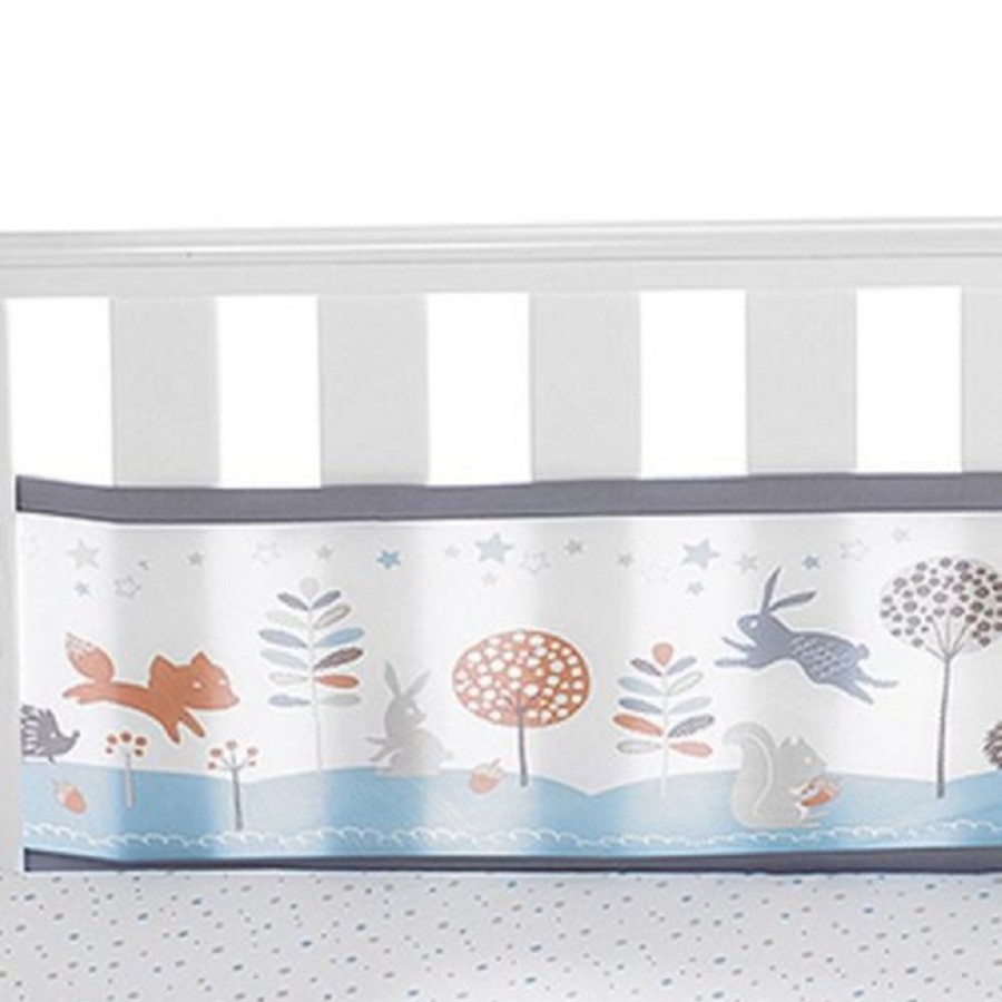 Accessories Little Dreamers | Breathablebaby Cot/Cotbed Bumper 2 Sided Enchanted Forest