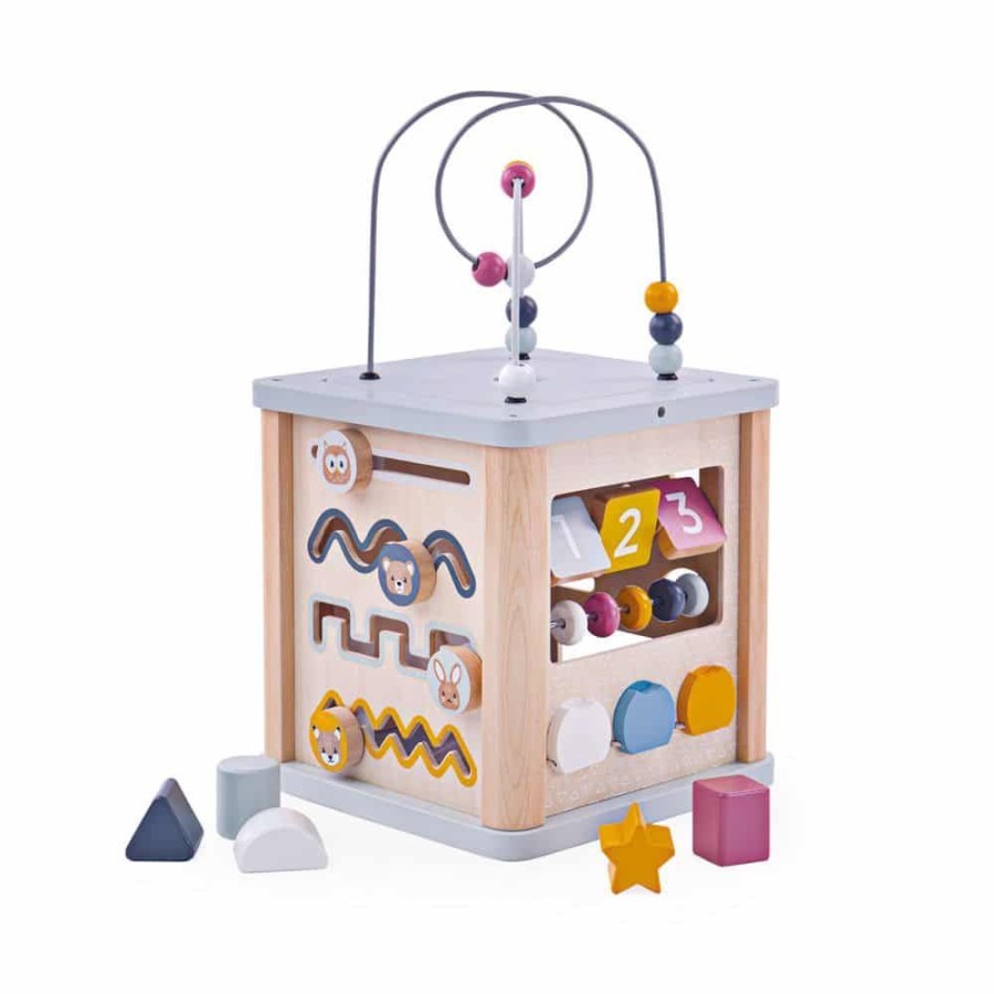 Wooden Toys Little Dreamers | Bigjigs Activity Cube - 100% Fsc