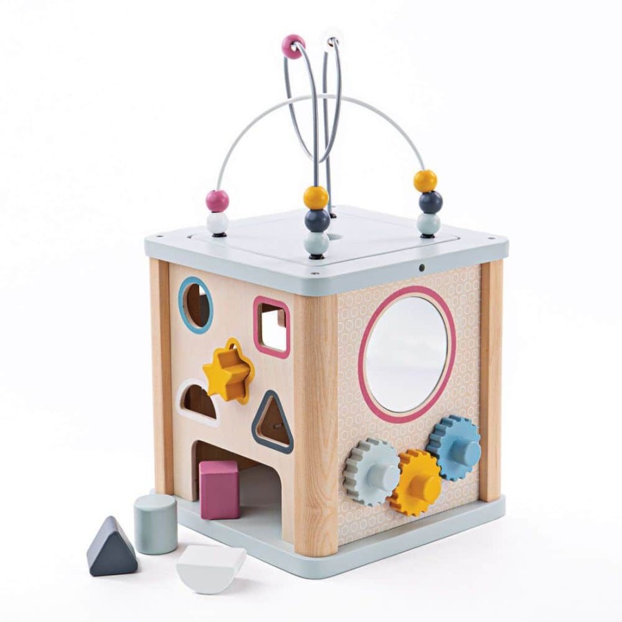 Wooden Toys Little Dreamers | Bigjigs Activity Cube - 100% Fsc