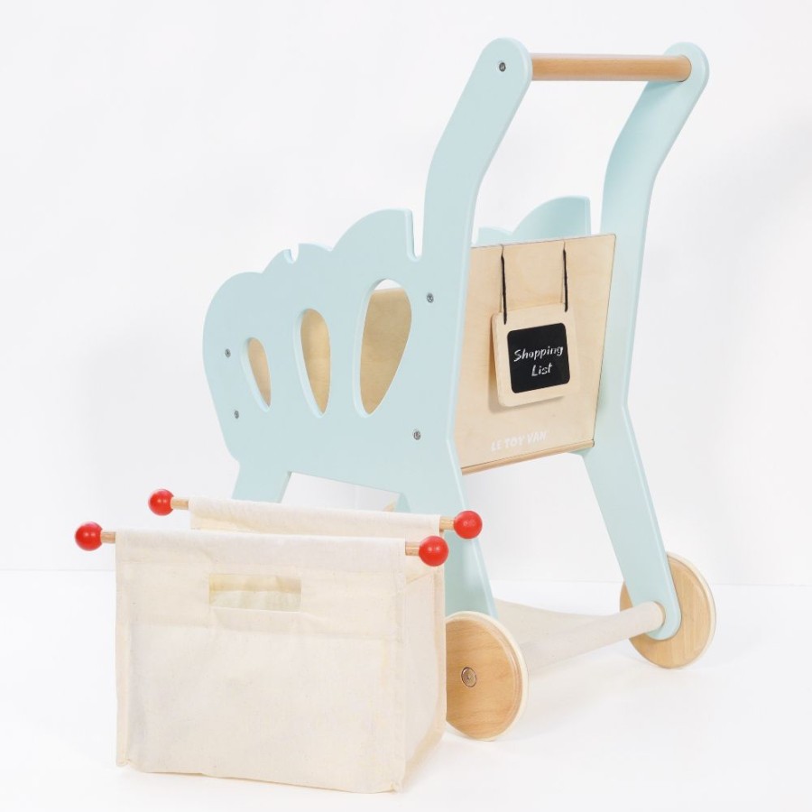 Wooden Toys Little Dreamers | Le Toy Van Shopping Trolley & Cotton Bag