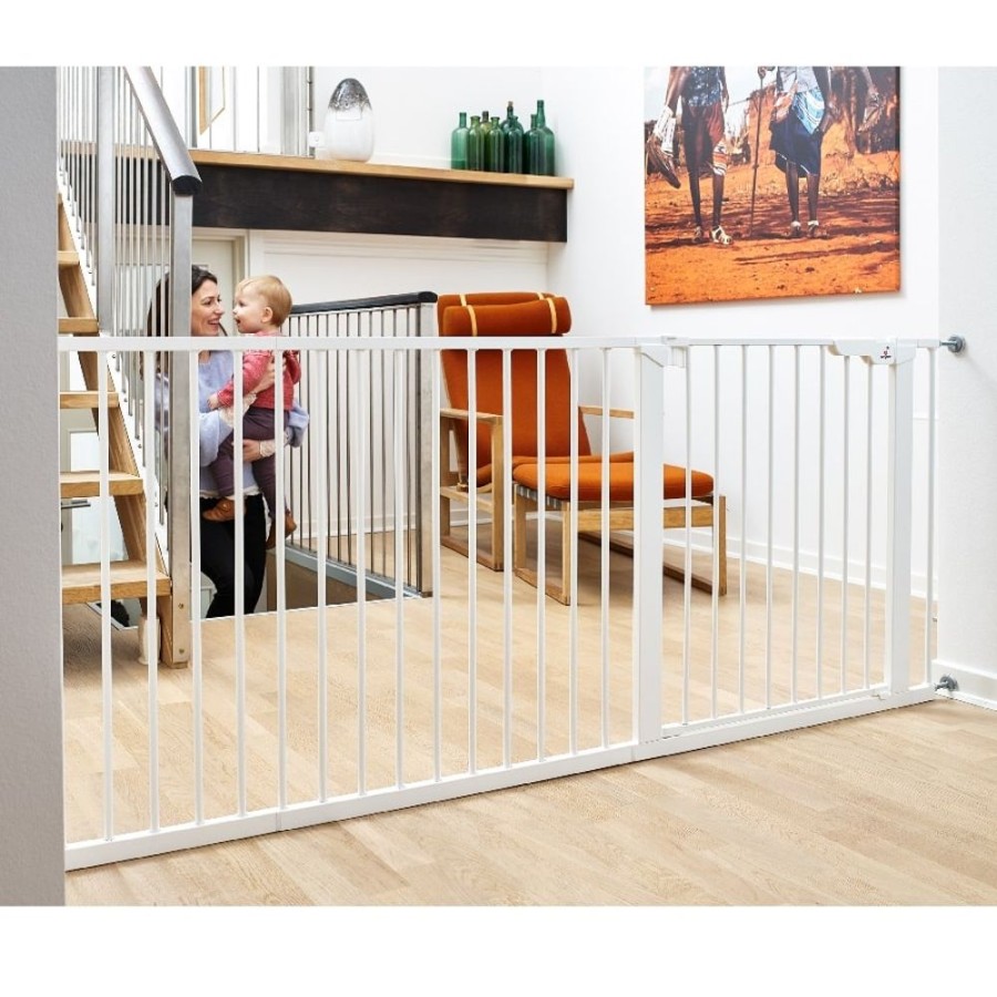 At Home Little Dreamers | Babydan Asta Extra Wide Pressure Fit Gate 183 Cm White