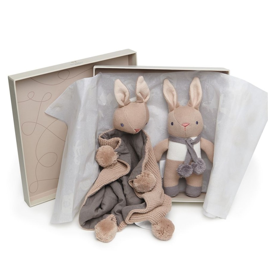 Gifts Little Dreamers | Baby Threads Bunny Taupe Gift Set