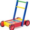 Wooden Toys Little Dreamers | Tidlo Baby Walker With Abc Blocks - Primary