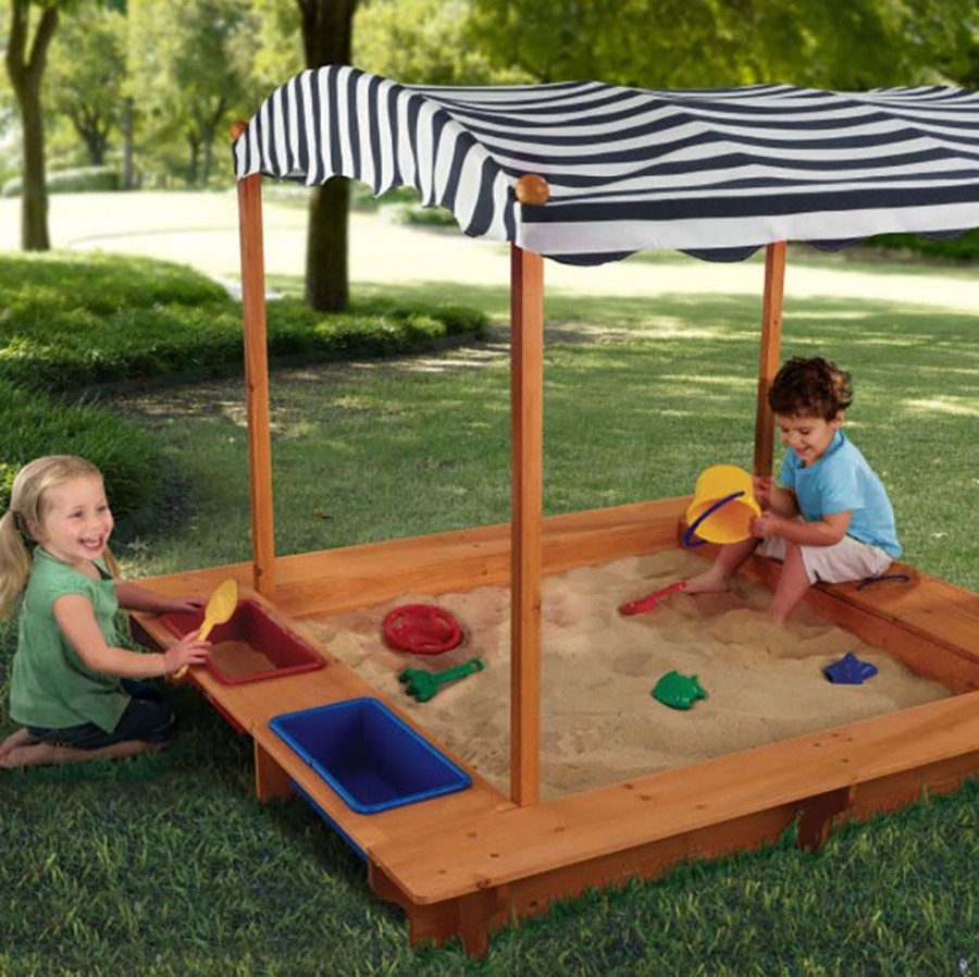 Outdoor Fun Little Dreamers | Kidkraft Outdoor Sandbox With Canopy