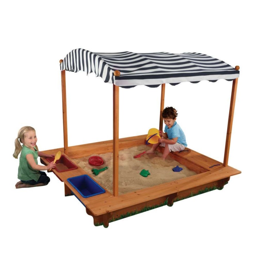 Outdoor Fun Little Dreamers | Kidkraft Outdoor Sandbox With Canopy