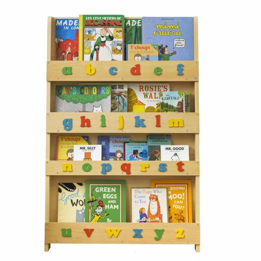 Accessories Little Dreamers | Tidy Books Bookcase With Letters / Natural