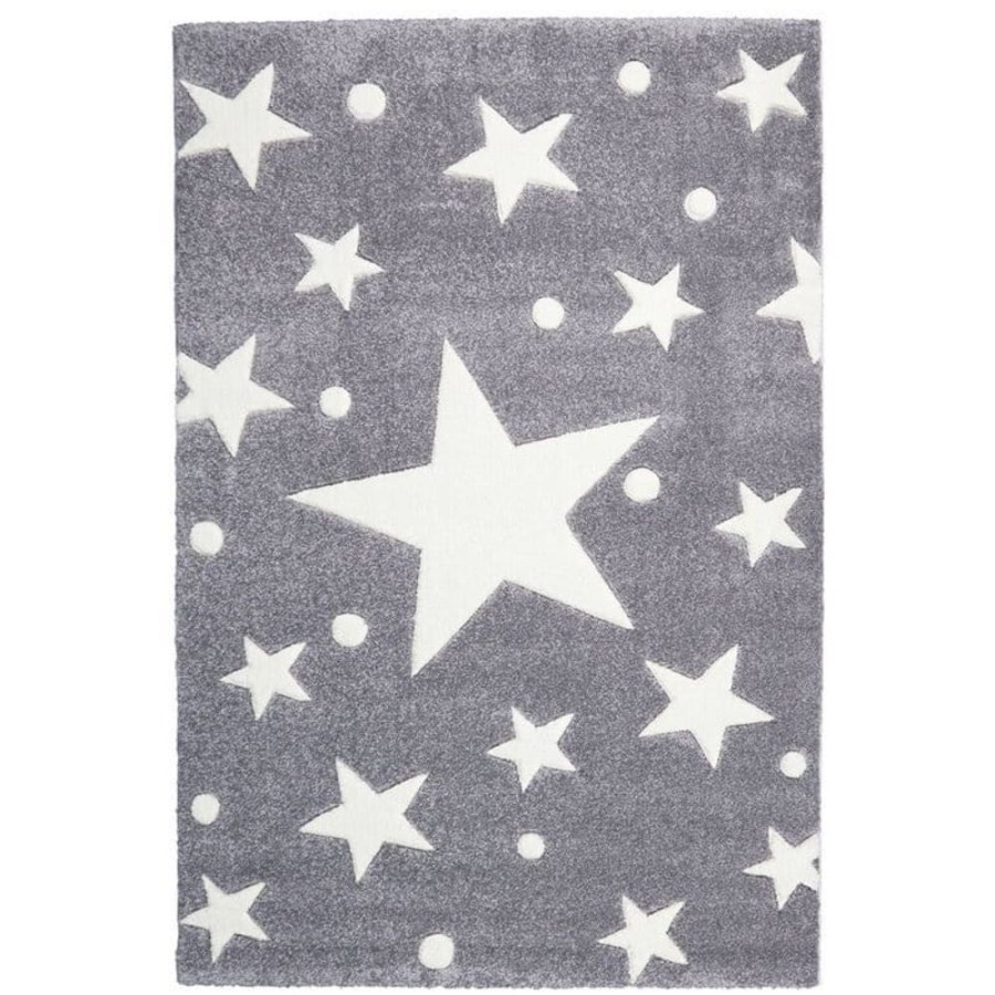 Accessories Little Dreamers | Happy Rug Stars Grey/White 160X230Cm