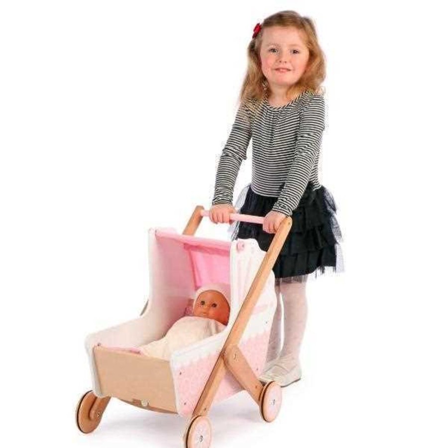 Wooden Toys Little Dreamers | Tidlo 3 In 1 Dolls Pram