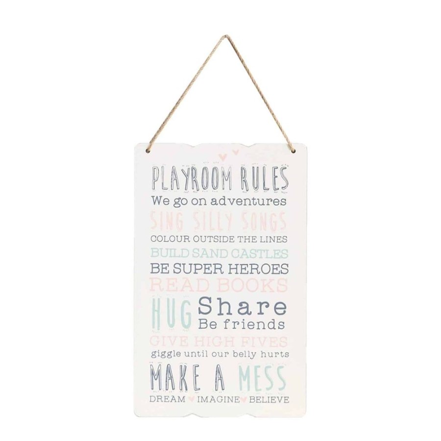 Accessories Little Dreamers | Playroom Rules Plaque