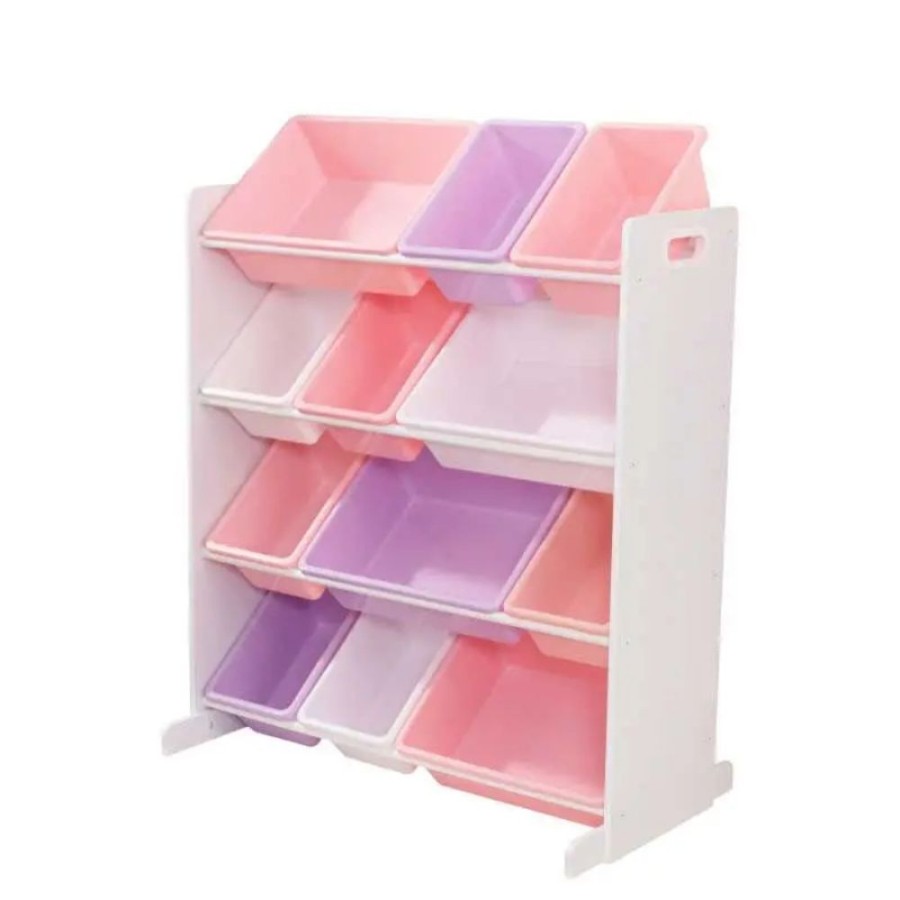 Wooden Toys Little Dreamers | Kidkraft 12 Bin Storage Unit Pastel