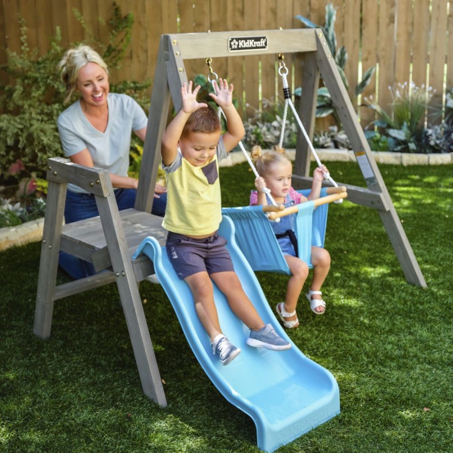 Outdoor Fun Little Dreamers | Kidkraft First Play Wooden Swing Set