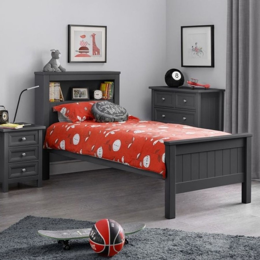 Kids Rooms Little Dreamers | Maine Bookcase Bed - Anthracite