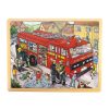 Wooden Toys Little Dreamers | Bigjigs 24 Piece Wooden Tray Jigsaw Puzzle - Fire Engine