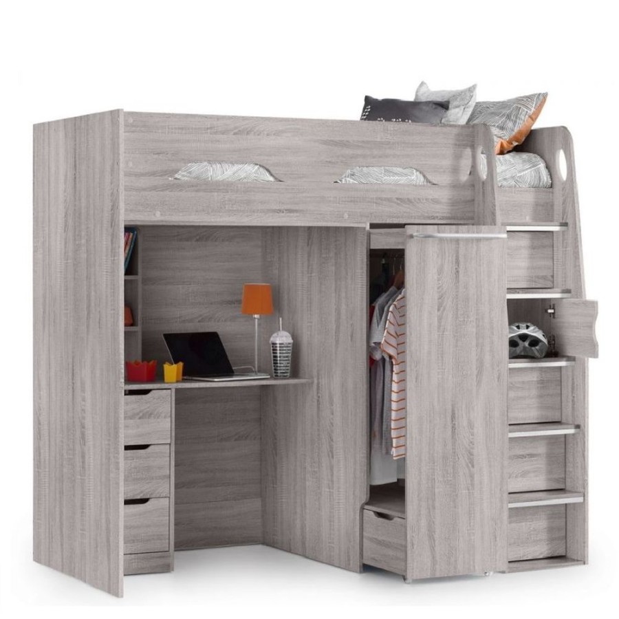 Kids Rooms Little Dreamers | Pegasus High Sleeper - Grey Oak