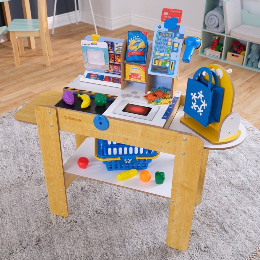 Wooden Toys Little Dreamers | Kidkraft Grocery Store Self-Checkout Center