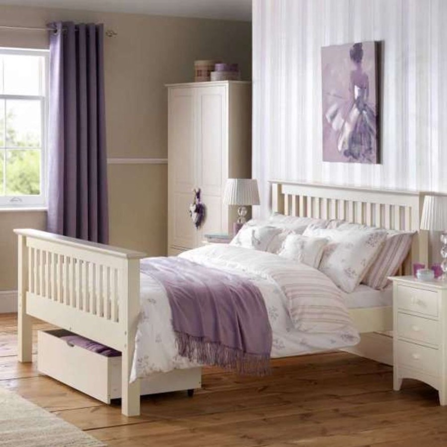 Kids Rooms Little Dreamers | Barcelona High Foot End Double Bed / Stone White