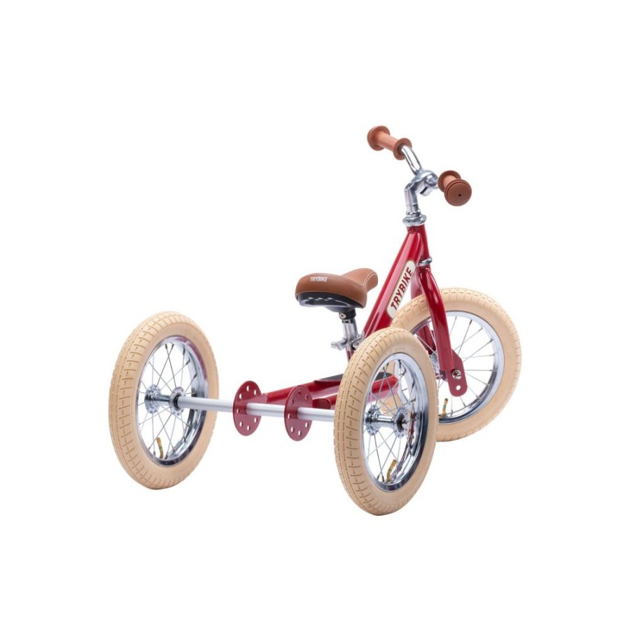 Outdoor Fun Little Dreamers | Trybike 2-In-1 Steel Vintage Red