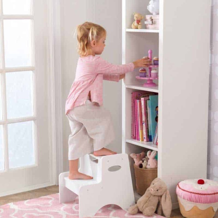 Wooden Toys Little Dreamers | Kidkraft Two Step Stool - White