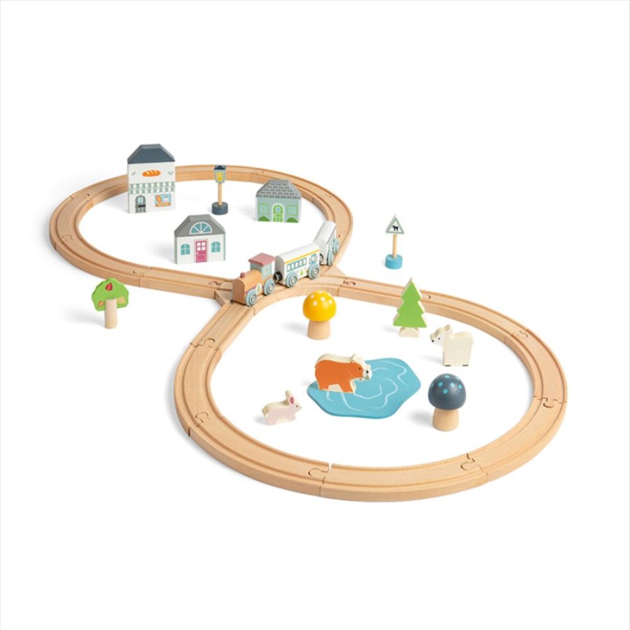 Wooden Toys Little Dreamers | Bigjigs Woodland Animal Train Set