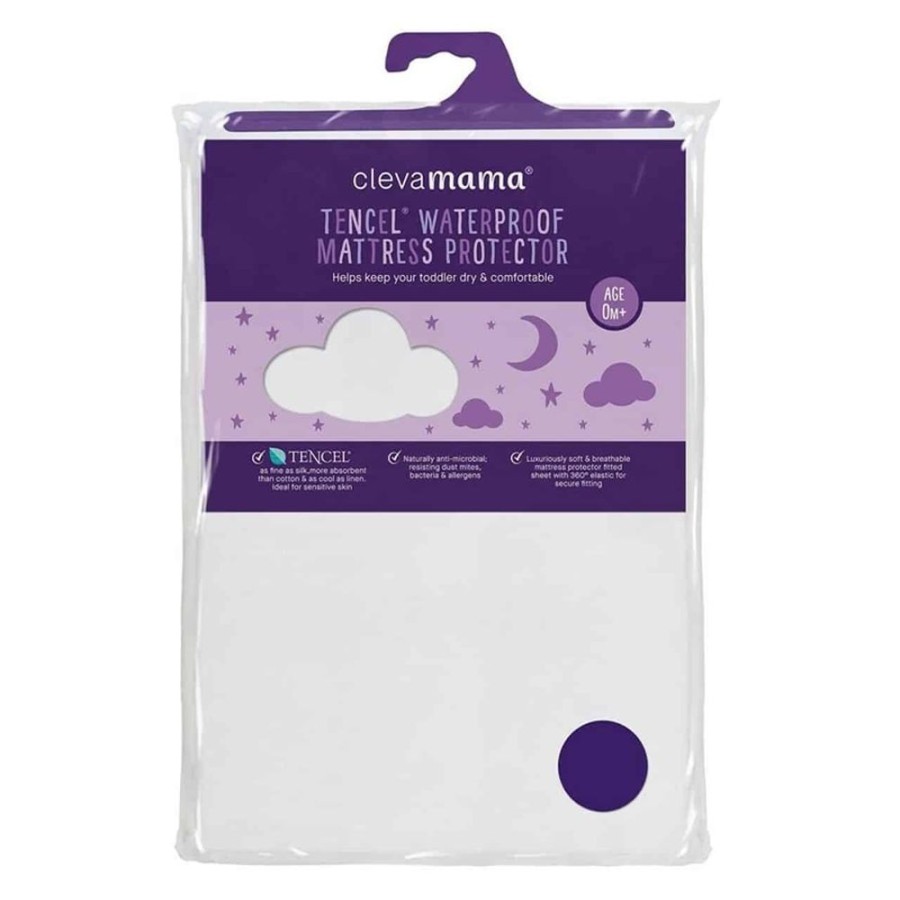 Accessories Little Dreamers | Clevamama Tencel Mattress Protector Cotbed