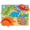 Wooden Toys Little Dreamers | Bigjigs Chunky Lift Out Puzzle Dinosaur