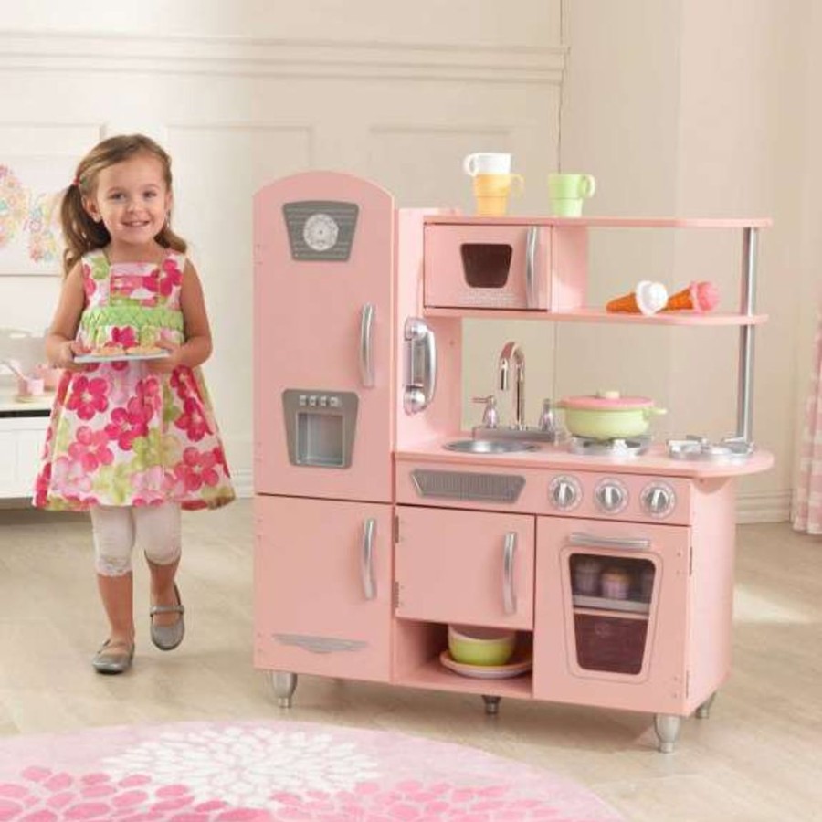 Wooden Toys Little Dreamers | Kidkraft Pink Vintage Kitchen