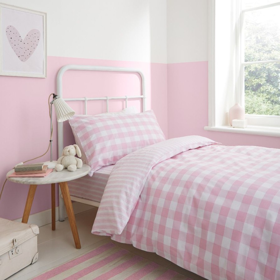 Accessories Little Dreamers | Check & Stripe Duvet Cover Set - Single