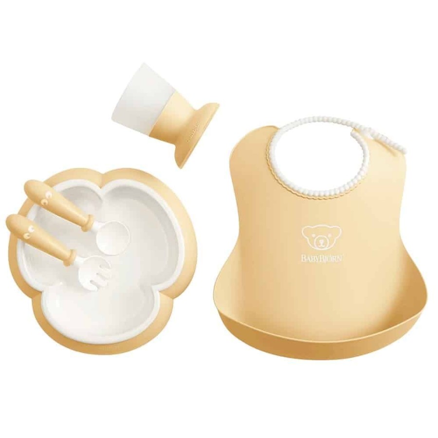 At Home Little Dreamers | Babybjorn Baby Dinner Set Powder Yellow